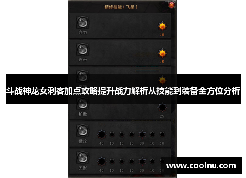 斗战神龙女刺客加点攻略提升战力解析从技能到装备全方位分析